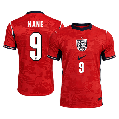 KANE #9 England Mens Away Soccer Jersey World Cup 2026 Red - Player Version