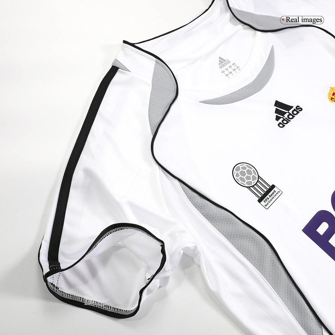 Retro SERGIO RAMOS #4 Real Madrid Mens Home Soccer Jersey 2006/07 White