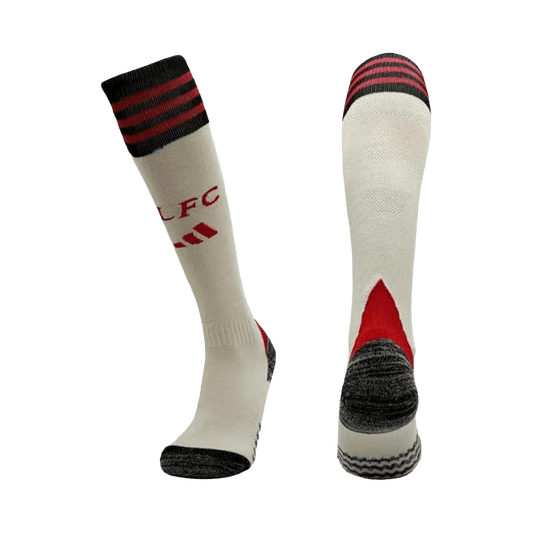 Liverpool Mens Away Soccer Socks 2025/26 White [PREMIUM]