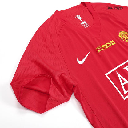 Retro RONALDO #7 Manchester United Mens Home Soccer Jersey UCL Final UCL 2007/08 Red
