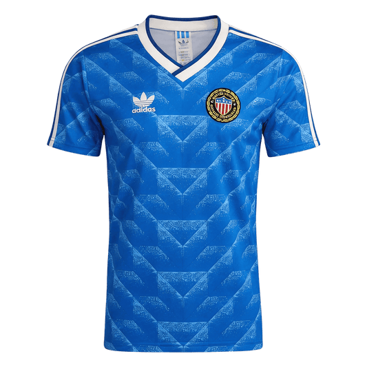Retro USA Mens Away Soccer Jersey 1988 Blue