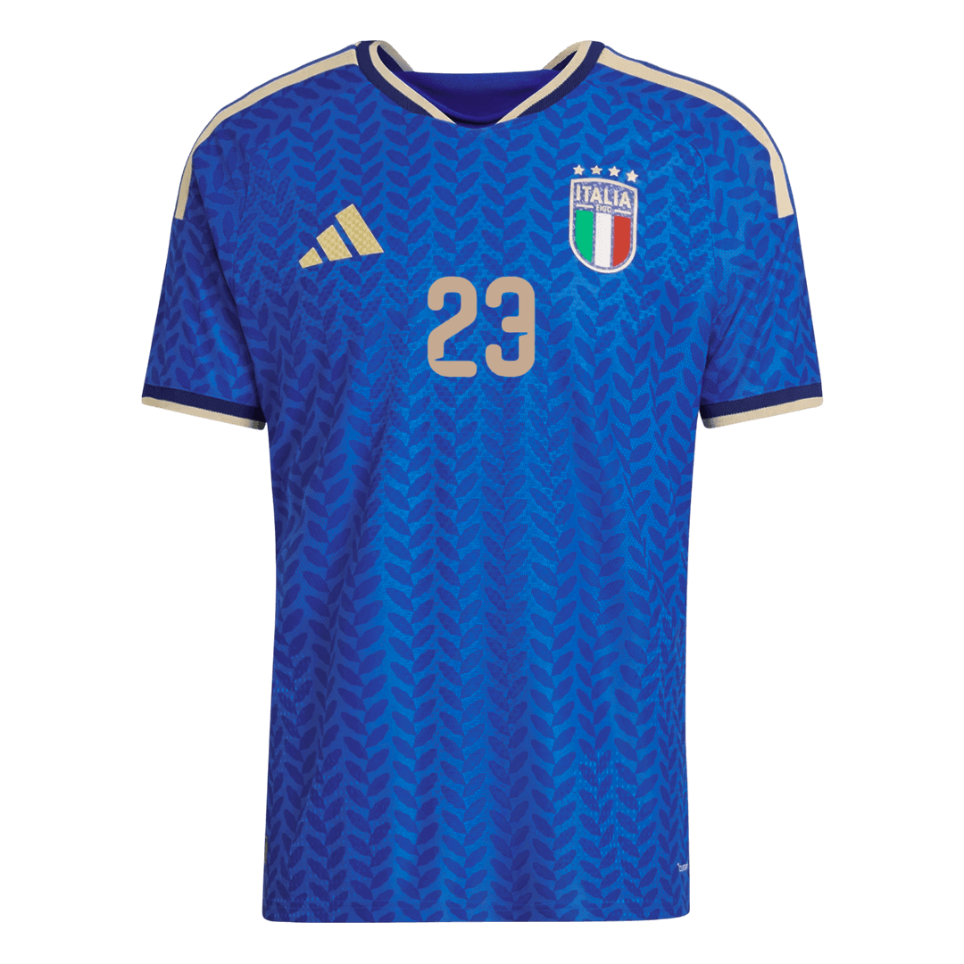 BASTONI #23 Italy Mens Home Soccer Jersey World Cup 2026 Blue - Player Version