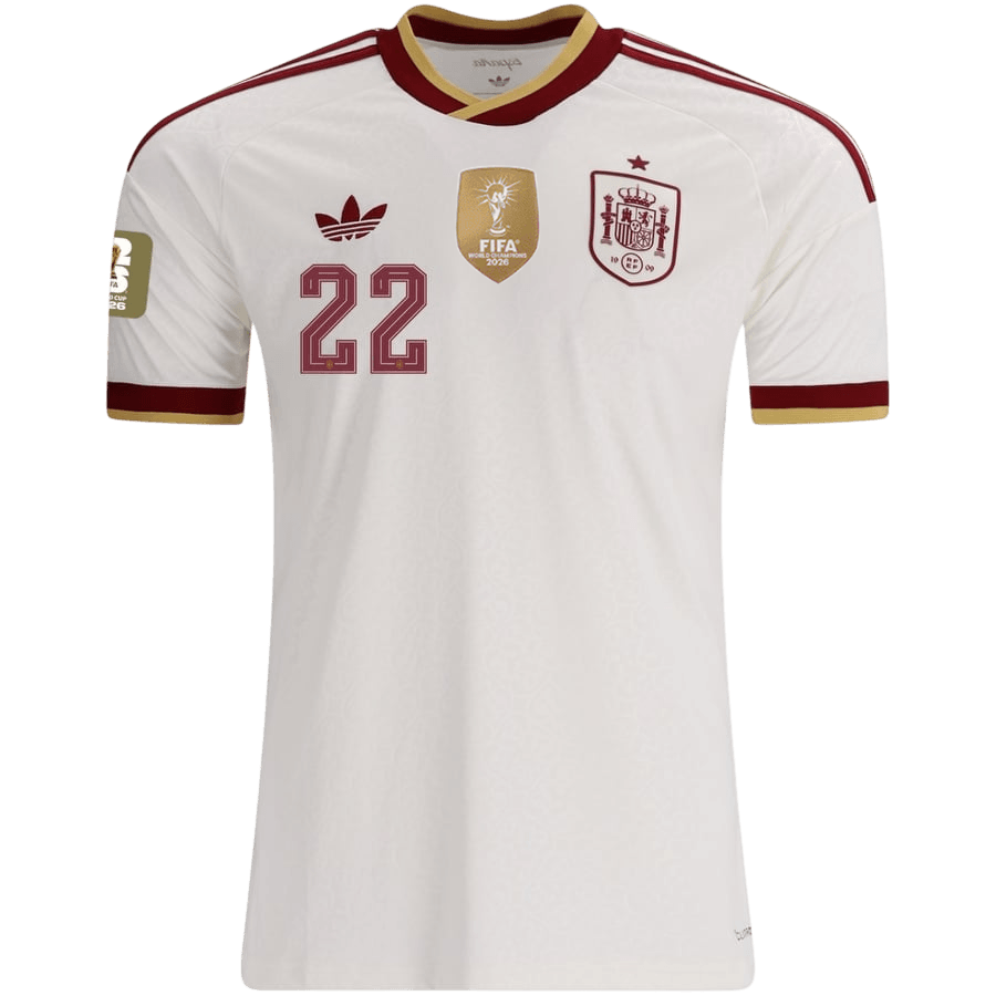 [Champion Edition] Spain Away Soccer Jersey World Cup 2026 – CUBARSÍ #22