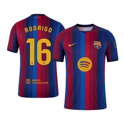 Barcelona Home Soccer Jersey 2026/27 – RODRIGO #16 (Player Version)