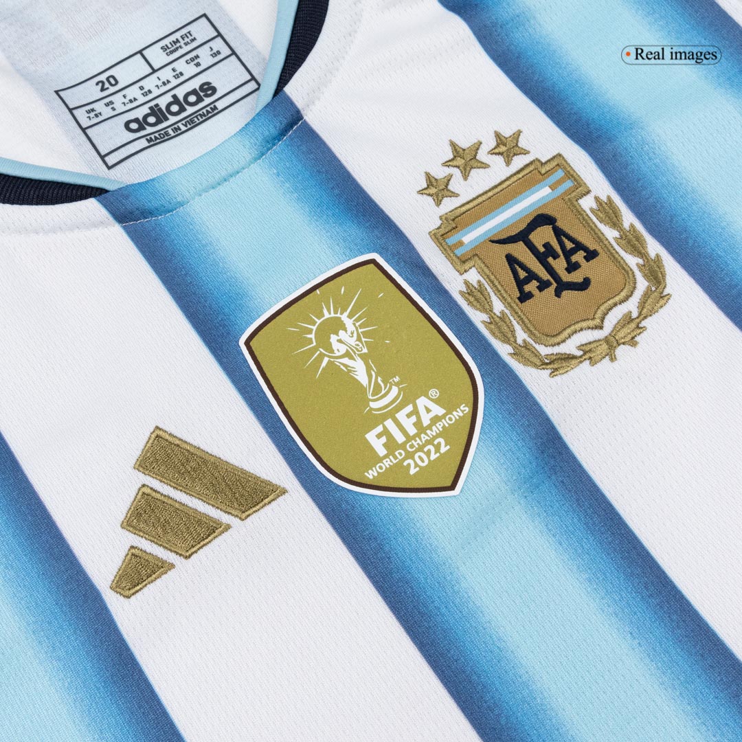Argentina Kids Home Soccer Kit World Cup 2026 Blue&White [PREMIUM]