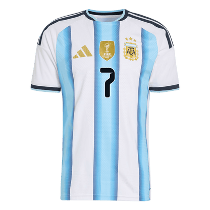 DE PAUL #7 Argentina Mens Home Soccer Jersey World Cup 2026 Blue&White - Player Version