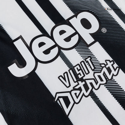 Juventus Mens Home Long Sleeve Soccer Jersey 2025/26 Black&White