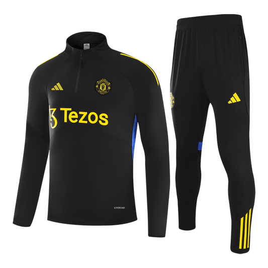Manchester United Mens Training Tracksuit Kit 2025/26 Black