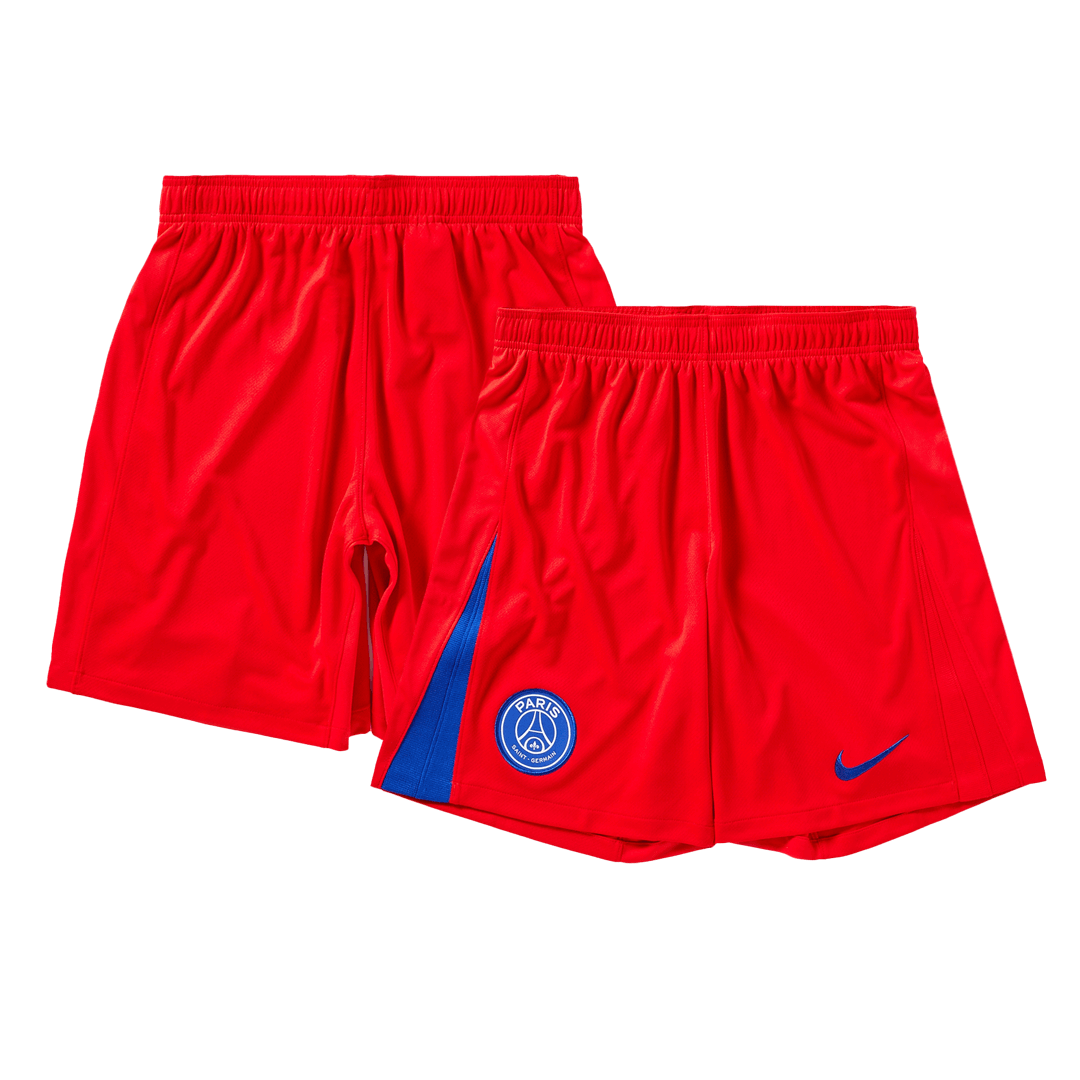 PSG Mens Third Away Soccer Shorts 2025/26 Red
