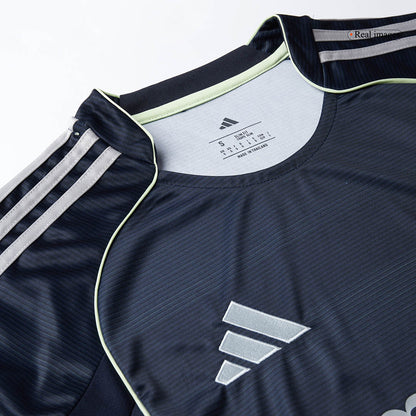 Real Madrid Mens Away Long Sleeve Soccer Jersey 2025/26 Navy