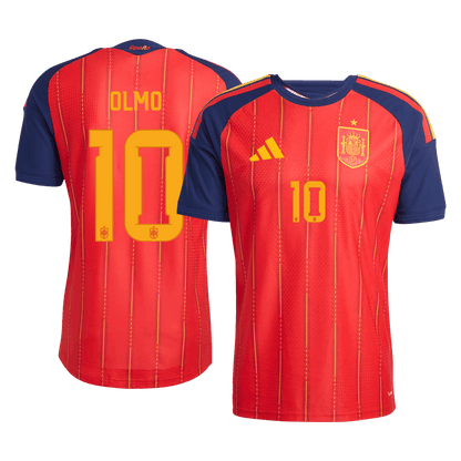 OLMO #10 Spain Mens Home Soccer Jersey World Cup 2026 Red - Player Version