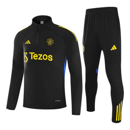 Manchester United Kids Training Tracksuit Kit 2025/26 Black