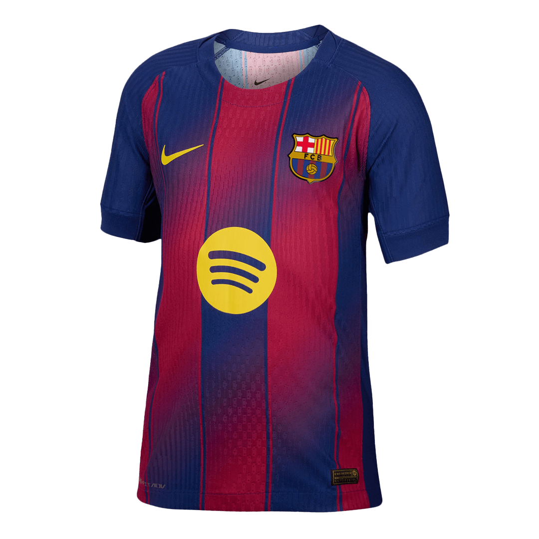 RAPHINHA #11 Barcelona Mens Home Soccer Jersey UCL 2025/26 Red&Blue - Player Version
