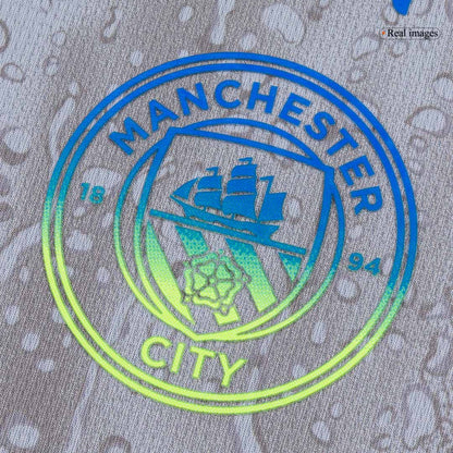 Manchester City Mens Third Away Soccer Full Set 2025/26 Gray