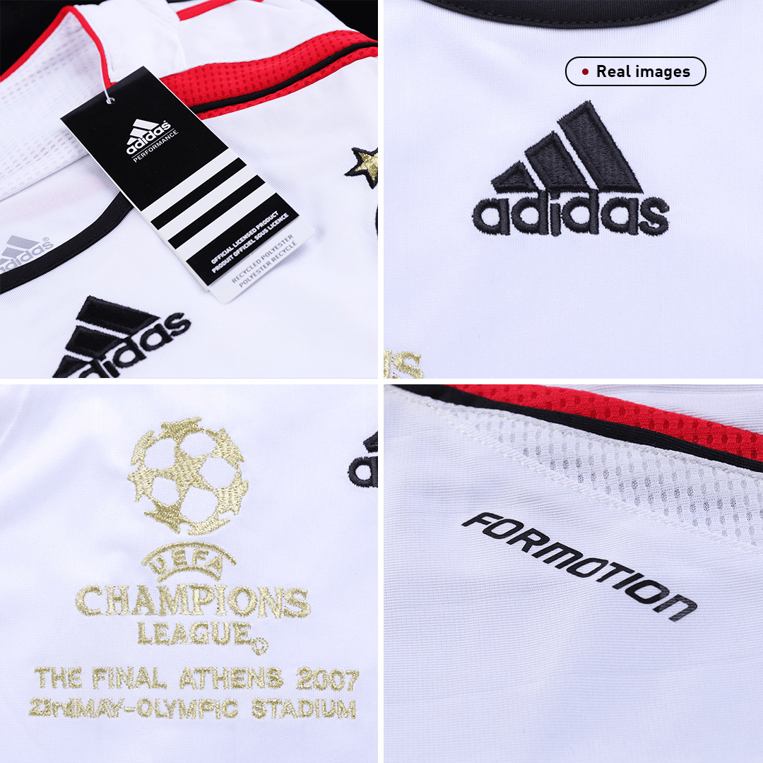 Retro AC Milan Mens Away Soccer Jersey UCL 2006/07 White
