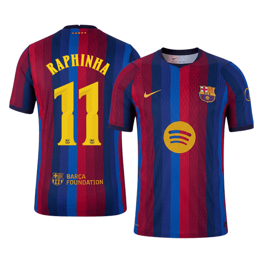 Barcelona Home Soccer Jersey 2026/27 – RAPHINHA #11 – UCL (Player Version)