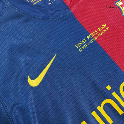 Retro XAVI #6 Barcelona Mens Home Soccer Jersey UCL Final UCL 2008/09 Blue&Red