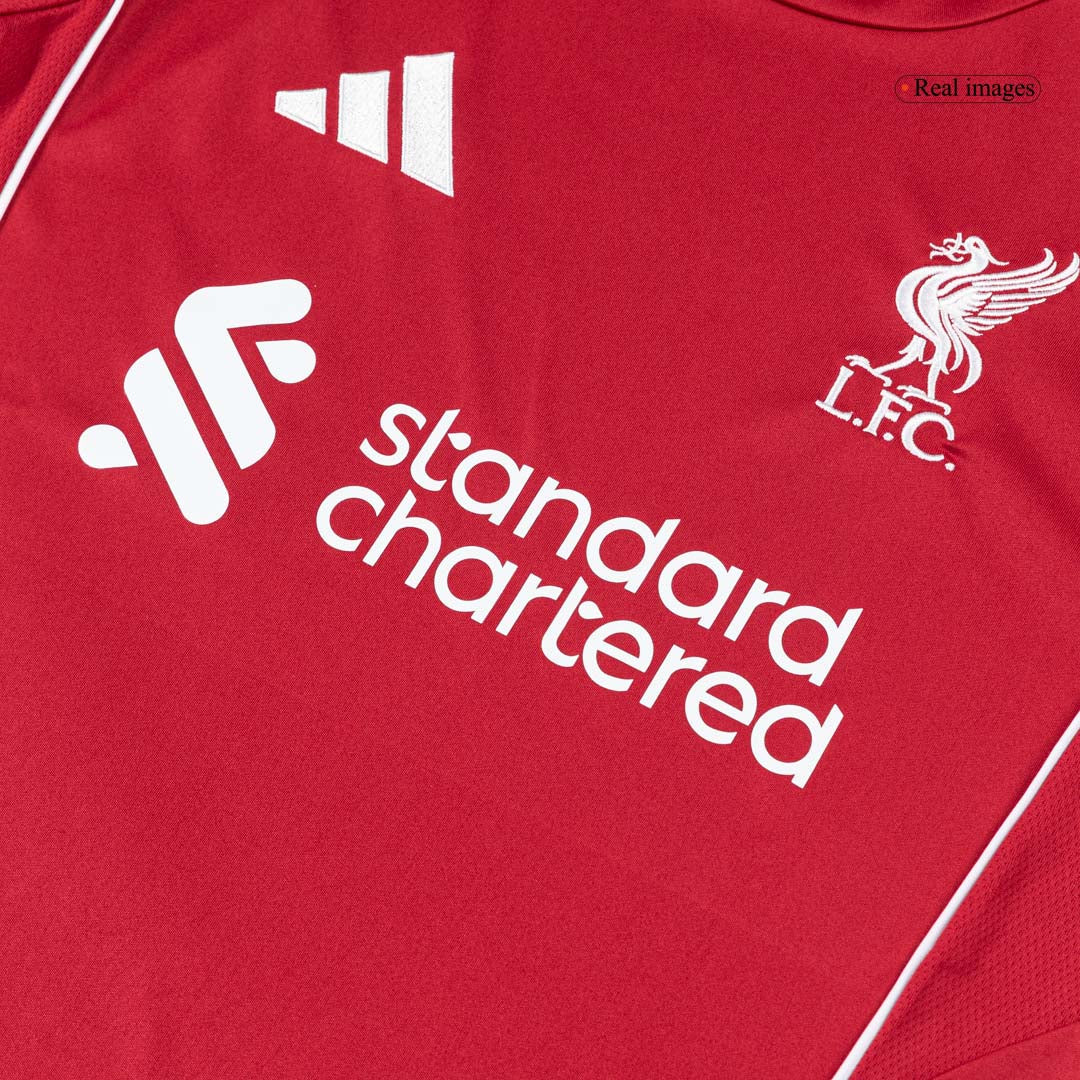 KERKEZ #6 Liverpool Mens Home Soccer Jersey 2025/26 Red