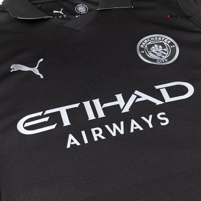 HAALAND #9 Manchester City Mens Away Soccer Jersey 2025/26 Black