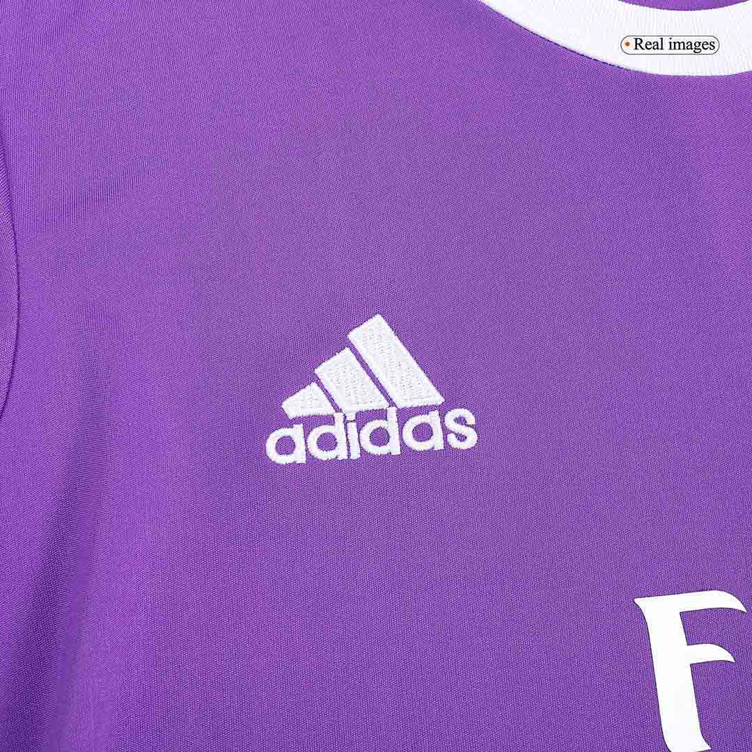 Retro SERGIO RAMOS #4 Real Madrid Mens Away Long Sleeve Soccer Jersey 2016/17 Purple