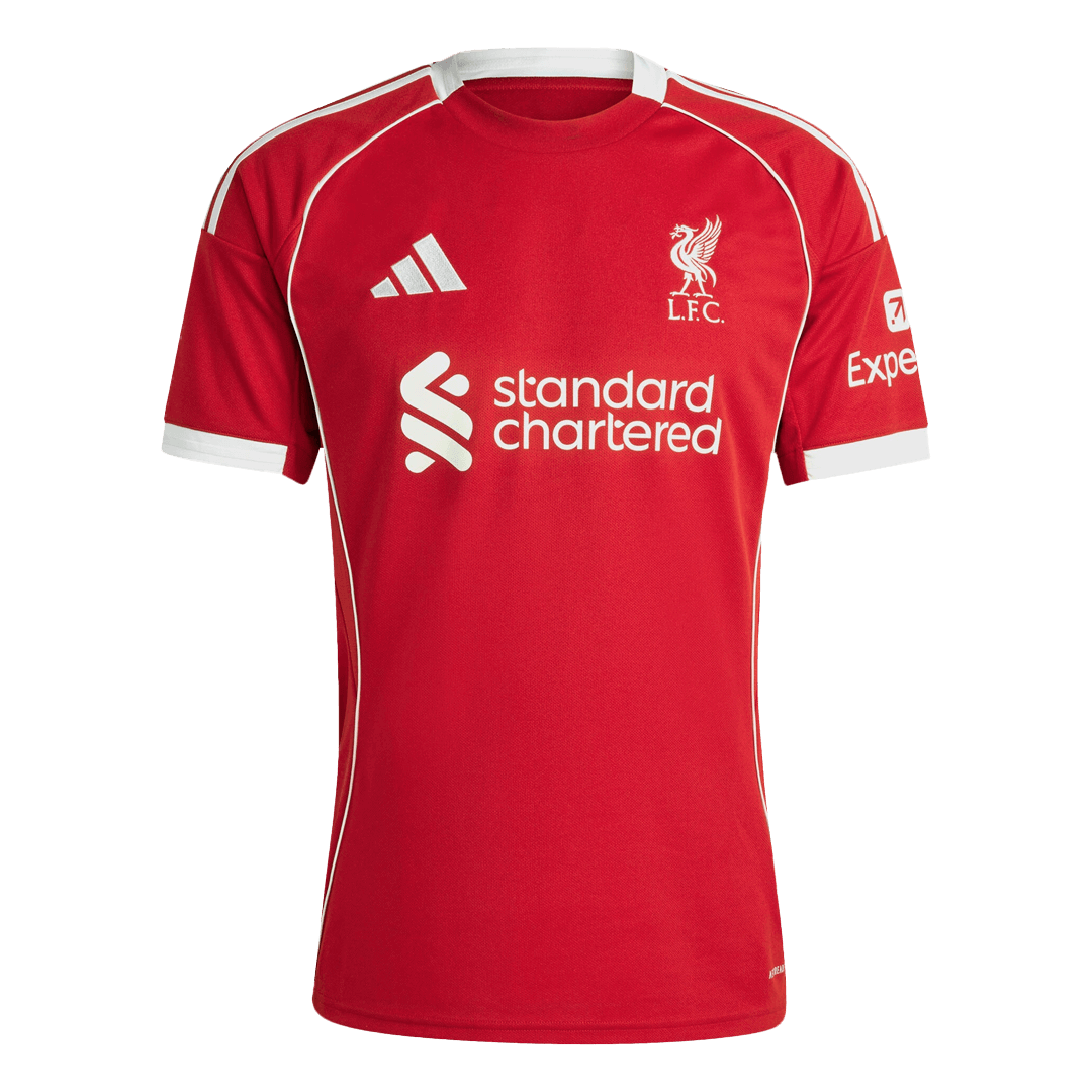 KERKEZ #6 Liverpool Mens Home Soccer Jersey 2025/26 Red