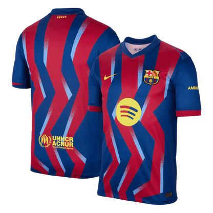 Barcelona Mens Fourth Away Soccer Kit 2025/26 Red&Blue