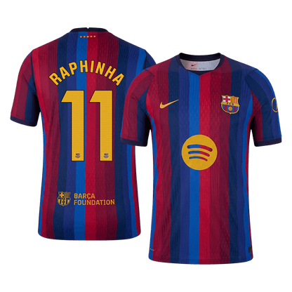 Barcelona Home Soccer Jersey 2026/27 – RAPHINHA #11 (Player Version)