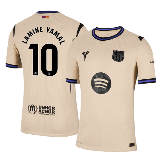 LAMINE YAMAL #10 Barcelona Mens Away Soccer Jersey 2025/26 Yellow - Player Version