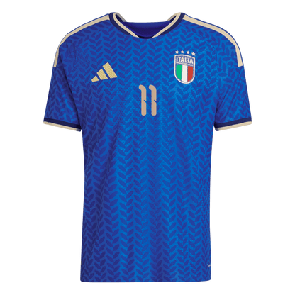 RASPADORI #11 Italy Mens Home Soccer Jersey World Cup 2026 Blue - Player Version