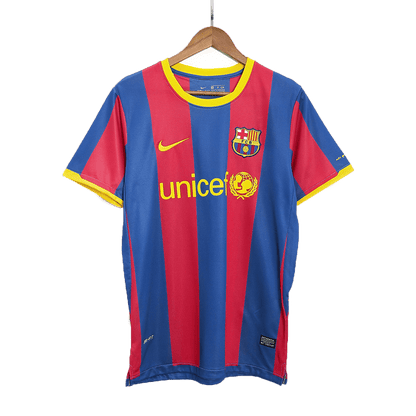 Retro XAVI #6 Barcelona Mens Home Soccer Jersey 2010/11 Red&Blue