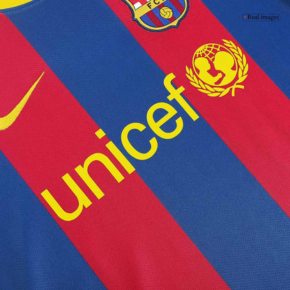 Retro XAVI #6 Barcelona Mens Home Soccer Jersey 2010/11 Red&Blue