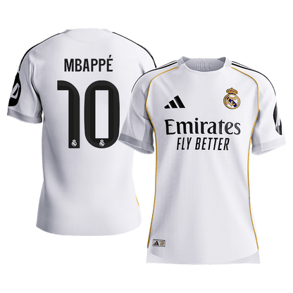 MBAPPÉ #10 Real Madrid Mens Home Soccer Jersey 2025/26 White - Player Version [PREMIUM]
